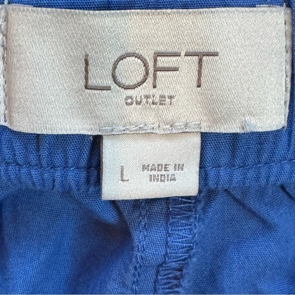 LOFT Outlet High Waist Blue Shorts - Picture 2 of 3